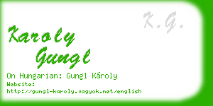 karoly gungl business card