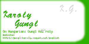 karoly gungl business card